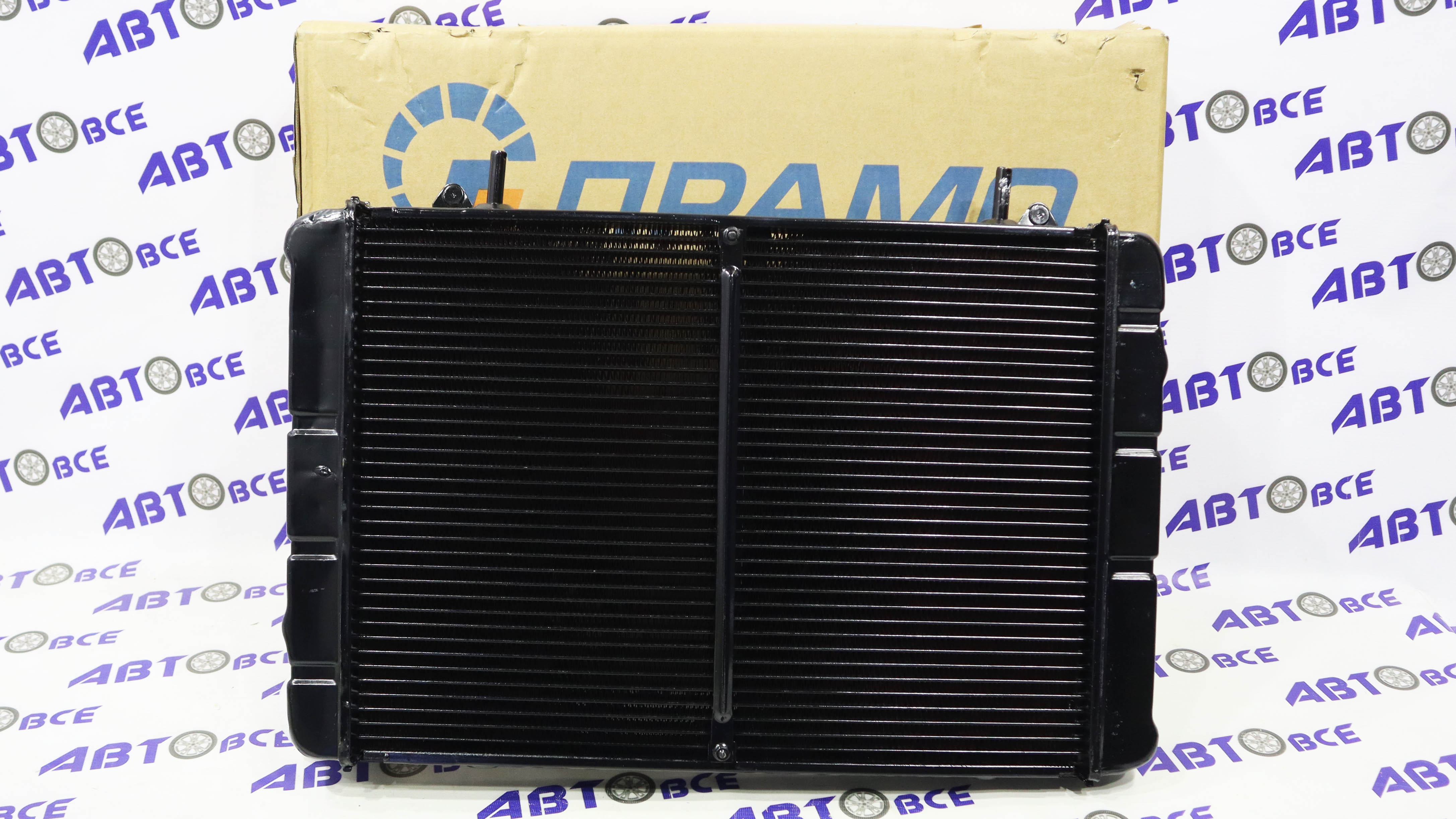 Радиатор основной (охлаждение) ГАЗ-33027 (Газель бизнес) двухрядный медный ПРАМО